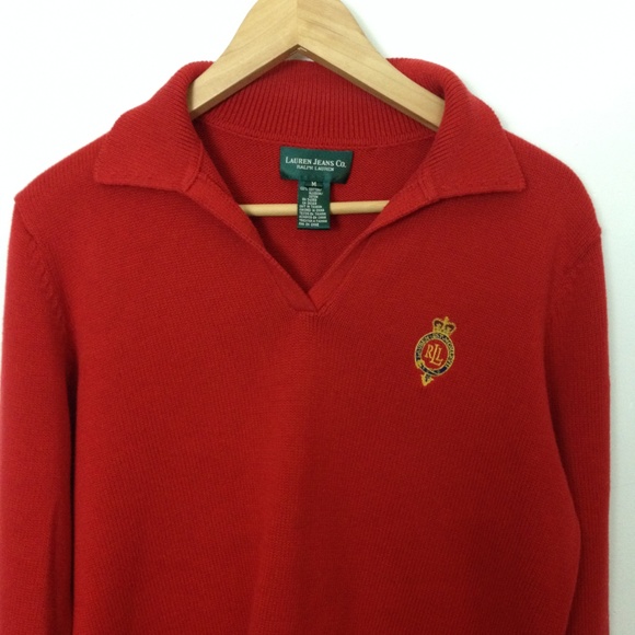 Ralph Lauren Sweaters - Lauren Jean Ralph Lauren Cotton Red M Sweater